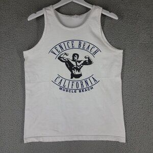 Vintage Venice Beach Tank Top Adult Medium Arnold Schwarzenegger Muscle Beach CA